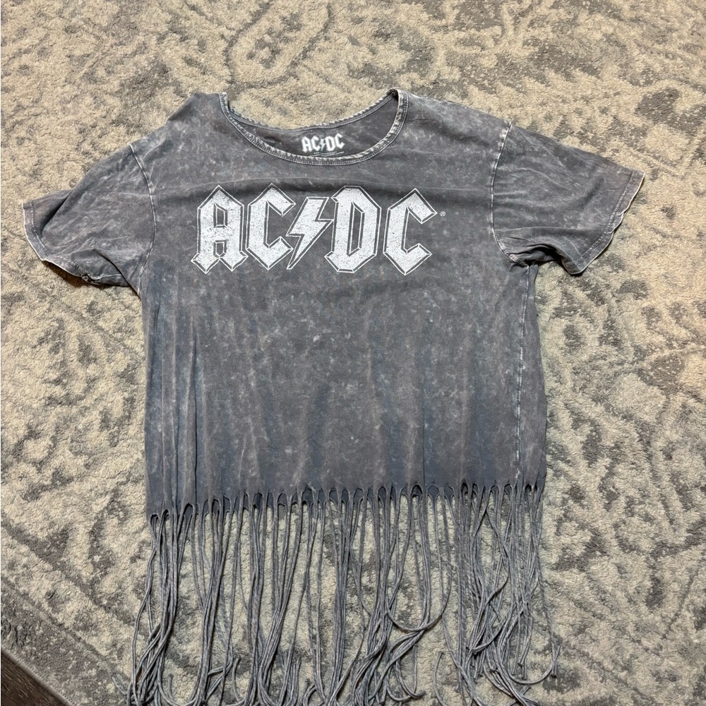 AC/DC women’s Fringe T-Shirt - Gray
